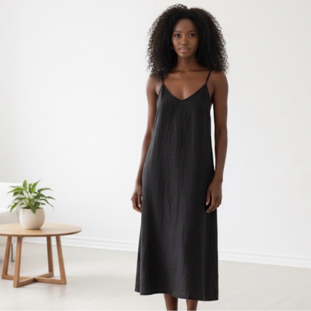 Mate the Label 100% linen maxi slip dress
